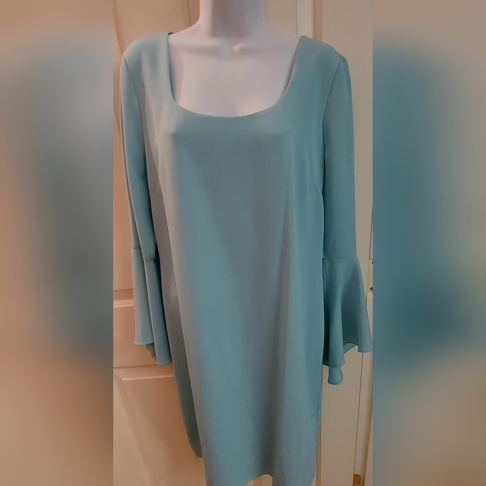 Karl Lagerfeld Fashion Designer Dress, Paris, 50's Turquoise  Dress